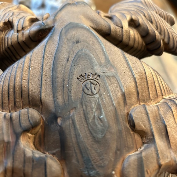3 cryptomeria Japanese frog carvings - Picture 4 of 10